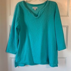 Kim Rogers mint green quarter length sleeve tunic Size XL